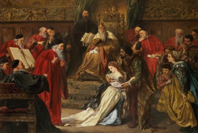 Cordelia in the Court of King Lear by John Gilbert